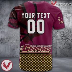 Central Michigan Chippewas Basketball Grunge Pattern Unique Personalized T Shirts - Vesles2014S 1