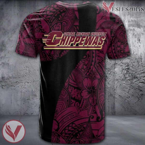 Central Michigan Chippewas NCAA Polynesian Pattern Shirt, Unique Gifts For Fans - Vesles2014s 1