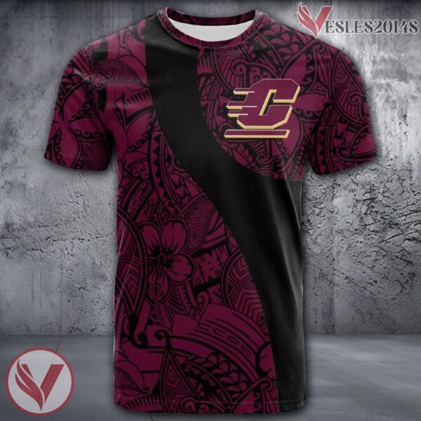 Central Michigan Chippewas NCAA Polynesian Pattern Shirt, Unique Gifts For Fans - Vesles2014s