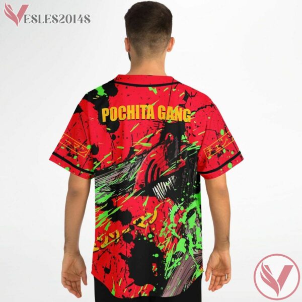 Chainsaw man Pochita gang rave Baseball Jersey - Vesles2014s 3
