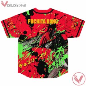 Chainsaw man Pochita gang rave Baseball Jersey - Vesles2014s