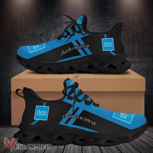 Charles Schwab Logo Custom Shoes, Best Running Shoes For Fans - Vesles2014S