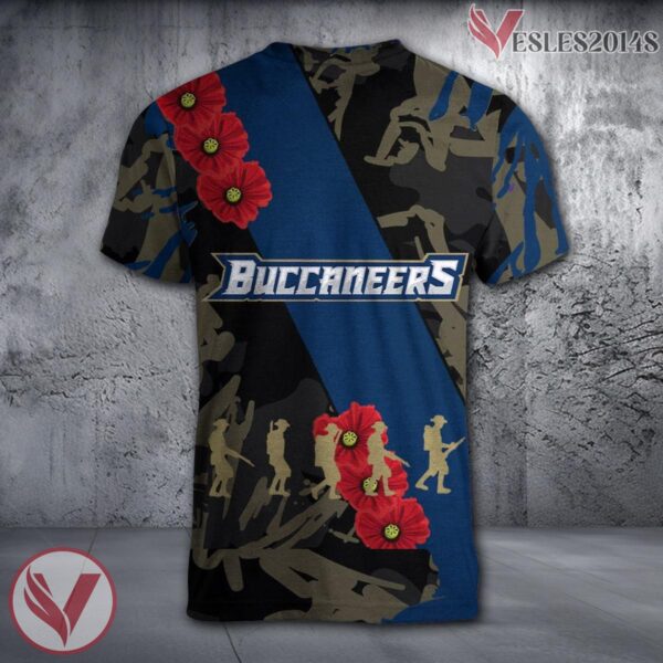 Charleston Southern Buccaneers NCAA With Red Poppy Flower 3D Shirt, Unique Gift For Fans - Vesles2014S 1