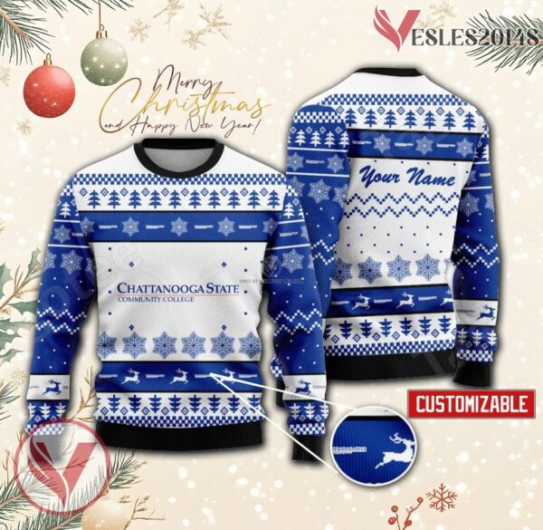 Chattanooga State Technical Community College Custom Ugly Christmas Sweater, Unique Gift For Fans - Vesles2014s