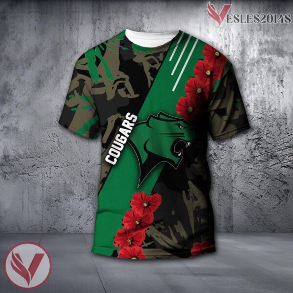 Chicago State Cougars NCAA With Red Poppy Flower 3D Shirt, Unique Gift For Fans - Vesles2014S