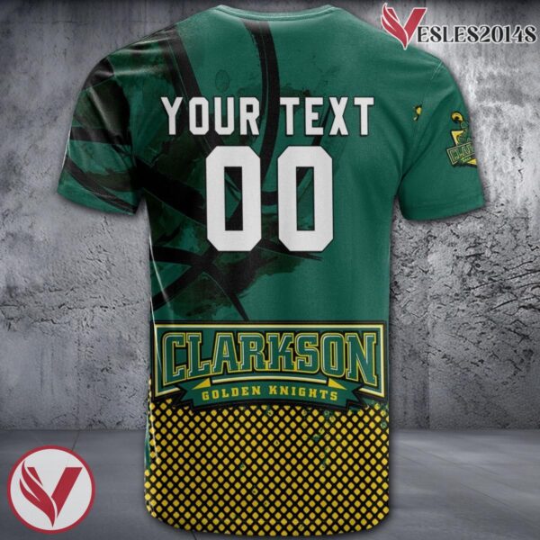 Clarkson Golden Knights Basketball Grunge Pattern Unique Personalized T Shirts - Vesles2014S 1