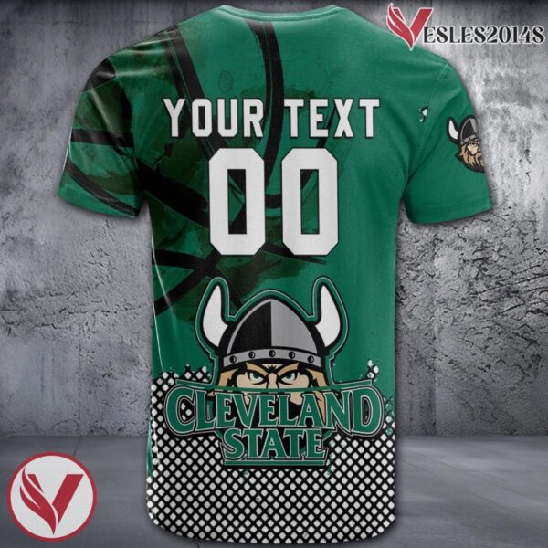 Cleveland State Vikings Basketball Grunge Pattern Unique Personalized T Shirts - Vesles2014S 1
