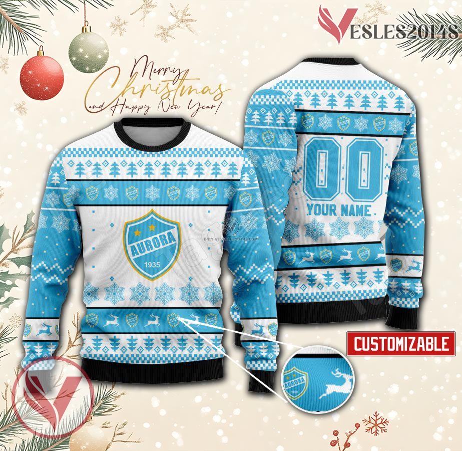 Club Aurora Custom Ugly Christmas Sweater, Unique Gift For Fans - Vesles2014s