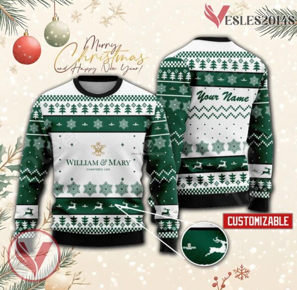 College of William & Mary Custom Ugly Christmas Sweater, Unique Gift For Fans - Vesles2014s