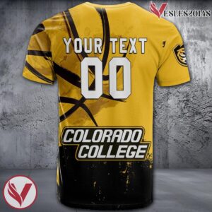 Colorado College Tigers Basketball Grunge Pattern Unique Personalized T Shirts - Vesles2014S 1