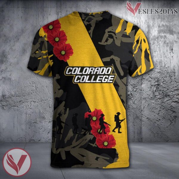 Colorado College Tigers NCAA With Red Poppy Flower 3D Shirt, Unique Gift For Fans - Vesles2014S 1