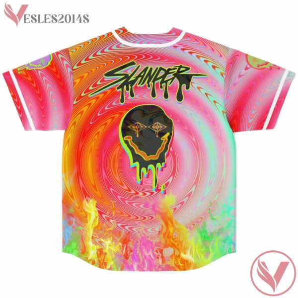 Colorful Skull Slander Baseball Jersey For EDM Festivals - Vesles2014s 3
