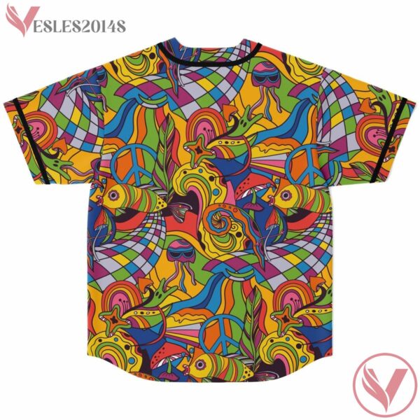 Colorful Trippy Fungi Baseball Jersey - Vesles2014s 1