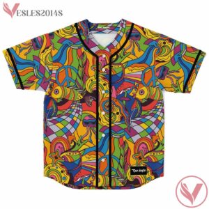 Colorful Trippy Fungi Baseball Jersey - Vesles2014s