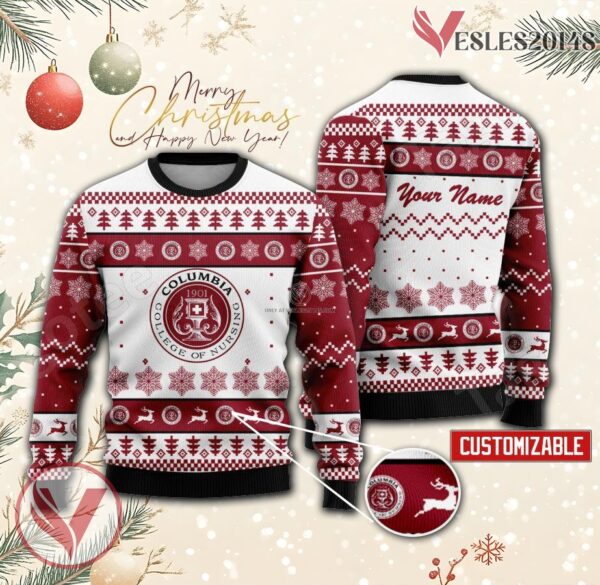 Columbia College of Nursing Custom Ugly Christmas Sweater, Unique Gift For Fans - Vesles2014s