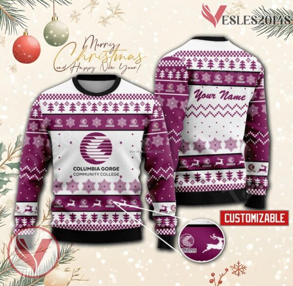 Columbia Gorge Community College Custom Ugly Christmas Sweater, Unique Gift For Fans - Vesles2014s