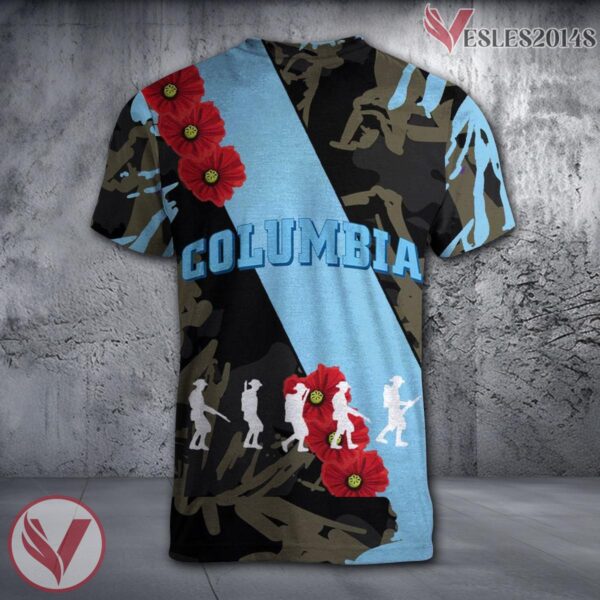 Columbia Lions NCAA With Red Poppy Flower 3D Shirt, Unique Gift For Fans - Vesles2014S 1