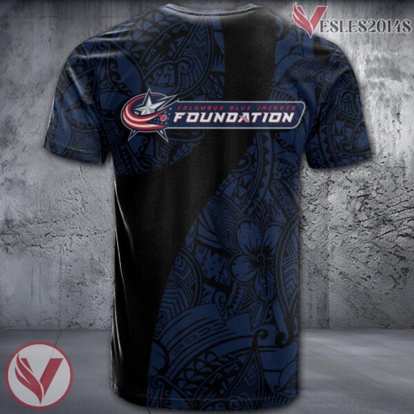 Columbus Blue Jackets Polynesian Pattern Shirt, Unique Gifts For NHL Fans - Vesles2014s 1
