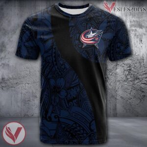 Columbus Blue Jackets Polynesian Pattern Shirt, Unique Gifts For NHL Fans - Vesles2014s