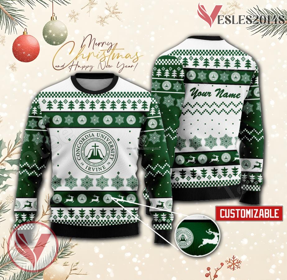 Concordia University-Irvine Custom Ugly Christmas Sweater, Unique Gift For Fans - Vesles2014s