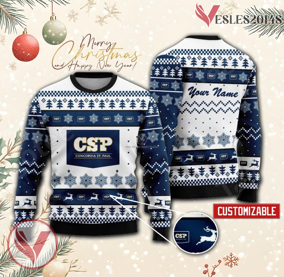 Concordia University-Saint Paul Custom Ugly Christmas Sweater, Unique Gift For Fans - Vesles2014s