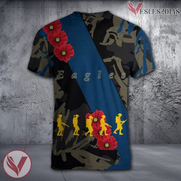 Coppin State Eagles NCAA With Red Poppy Flower 3D Shirt, Unique Gift For Fans - Vesles2014S 1