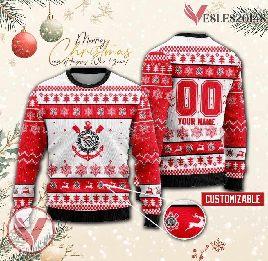 Corinthians Paulista Custom Ugly Christmas Sweater, Unique Gift For Fans - Vesles2014s