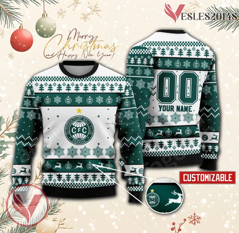 Coritiba PR Custom Ugly Christmas Sweater, Unique Gift For Fans - Vesles2014s