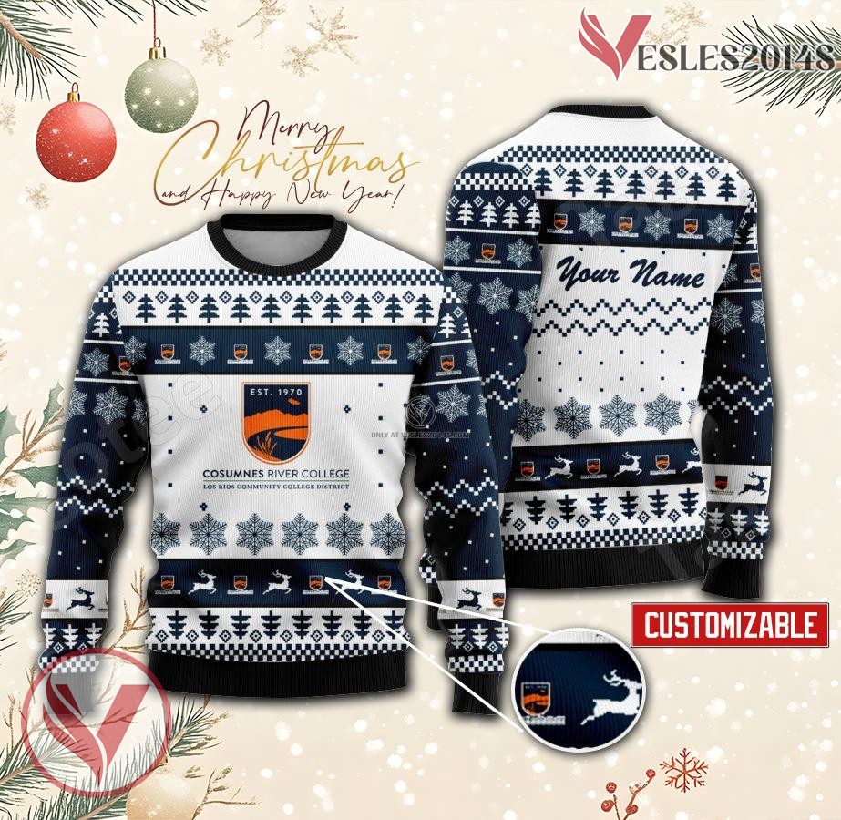 Cosumnes River College Custom Ugly Christmas Sweater, Unique Gift For Fans - Vesles2014s