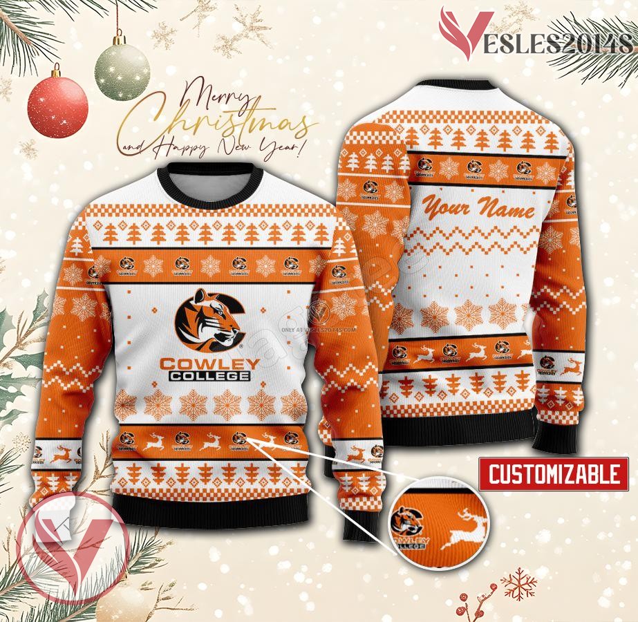 Cowley County Community College Custom Ugly Christmas Sweater, Unique Gift For Fans - Vesles2014s