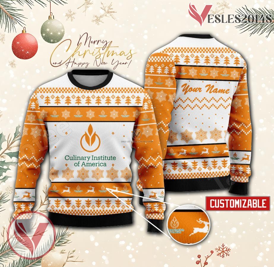 Culinary Institute of America Custom Ugly Christmas Sweater, Unique Gift For Fans - Vesles2014s