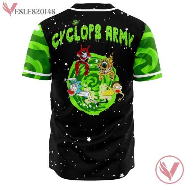 Cyclops Army Rick & Morty Black Baseball Jersey, Gift Ideas For EDM Ravers - Vesles2014s 3