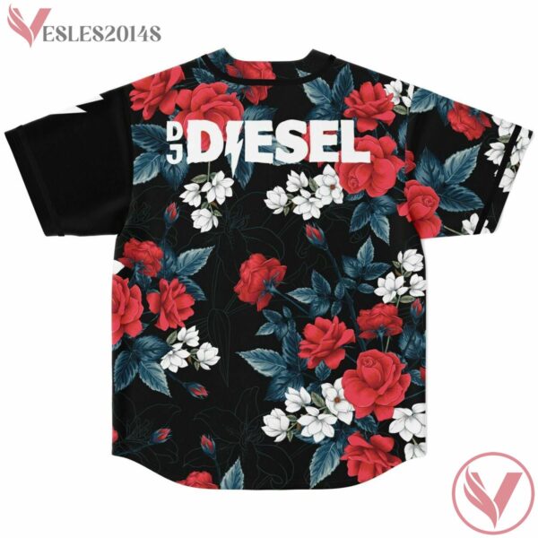 DJ Diesel Flowery Split Black Paola Custom Baseball Jersey - Vesles2014s 1