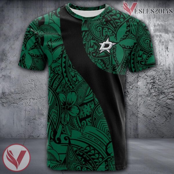 Dallas Stars Polynesian Pattern Shirt, Unique Gifts For NHL Fans - Vesles2014s