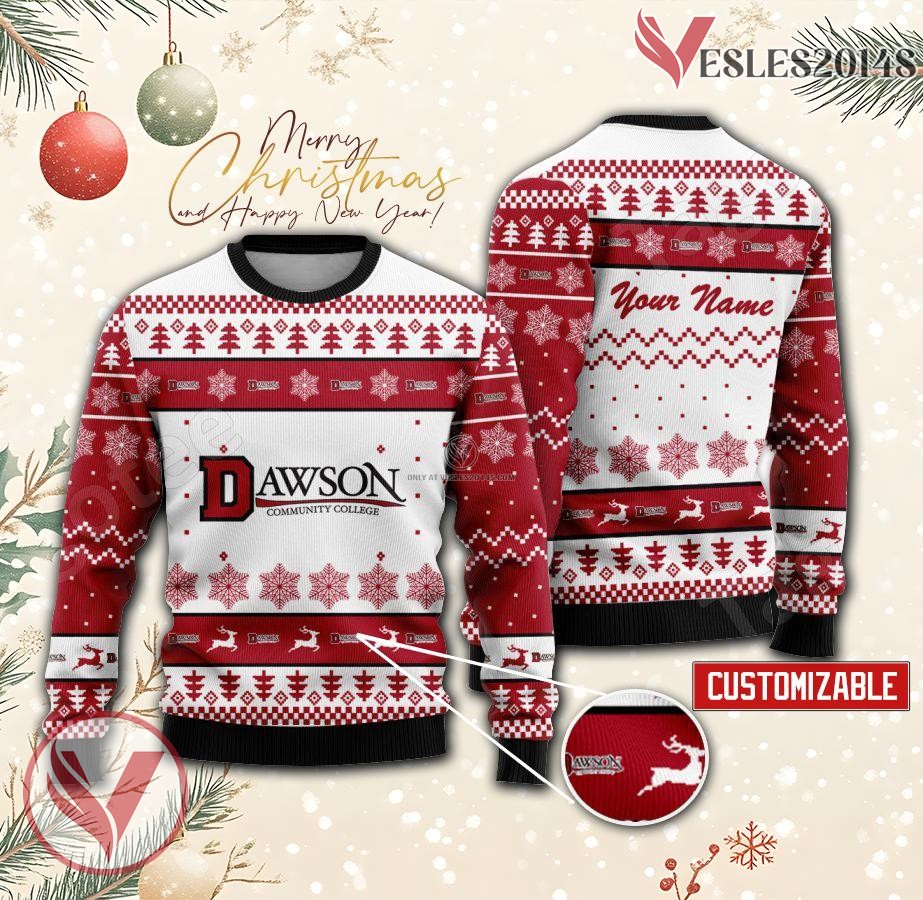 Dawson Community College Custom Ugly Christmas Sweater, Unique Gift For Fans - Vesles2014s