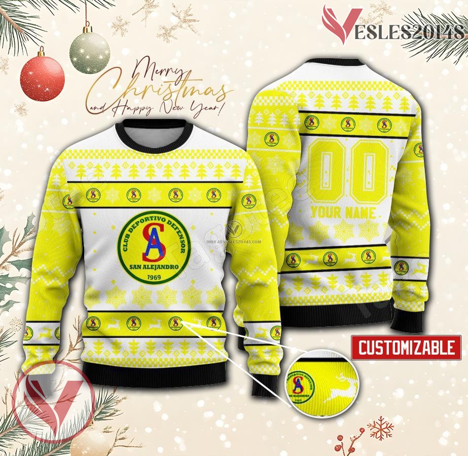 Defensor San Alejandro Custom Ugly Christmas Sweater, Unique Gift For Fans - Vesles2014s