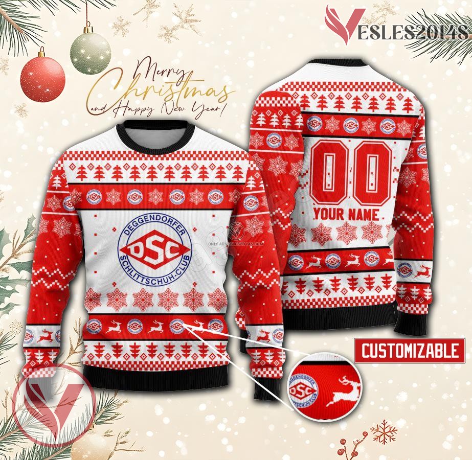 Deggendorfer-SC Hockey Custom Ugly Christmas Sweater, Unique Gift For Fans - Vesles2014s
