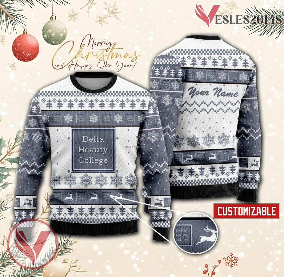 Delta Beauty College Custom Ugly Christmas Sweater, Unique Gift For Fans - Vesles2014s