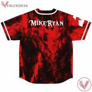 Devil Dark Red Grunge Mikeryan Custom Jersey - Vesles2014s 1