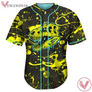 Dino Skull Color Splashes CUSTOM HEADBANGER JERSEY - Vesles2014s