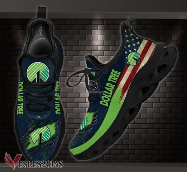 Dollar Tree Logo Custom Shoes Style 1, Best Running Shoes For Fans - Vesles2014S