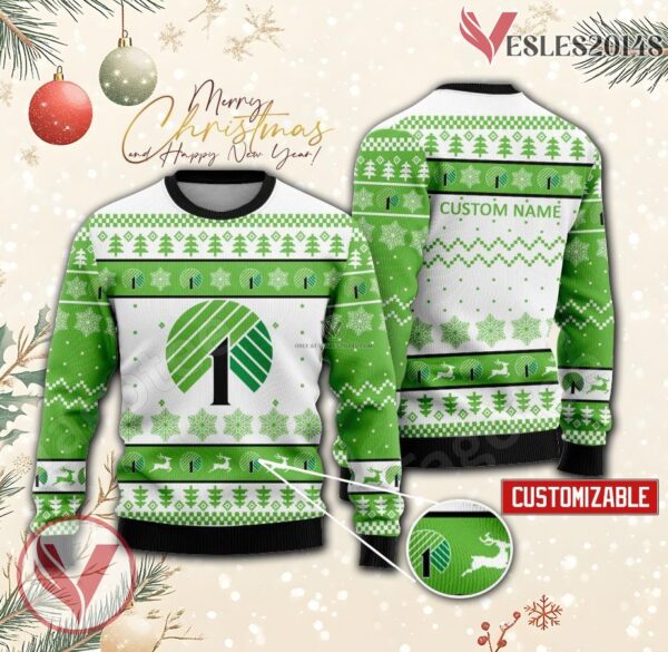 Dollar Tree Logo Personalized Ugly Christmas Sweater, Unique Gift For Fans - Vesles2014s