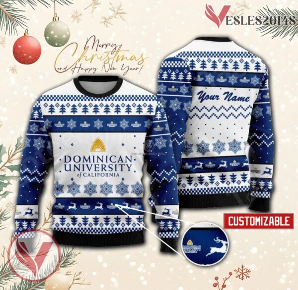 Dominican University of California Custom Ugly Christmas Sweater, Unique Gift For Fans - Vesles2014s