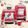 Domino's Pizza Logo Personalized Ugly Christmas Sweater, Unique Gift For Fans - Vesles2014s