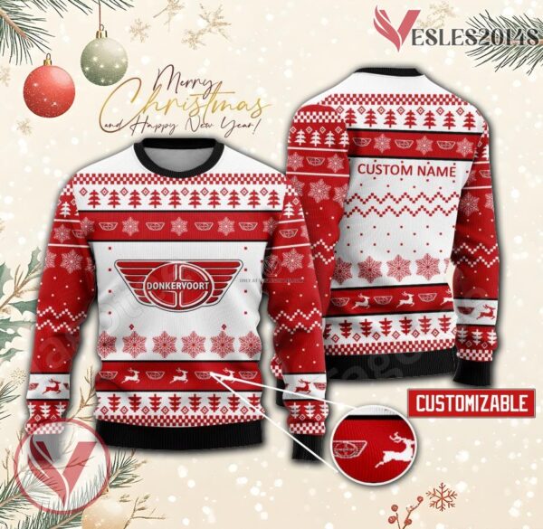 Donkervoort Logo Personalized Ugly Christmas Sweater, Unique Gift For Fans - Vesles2014s