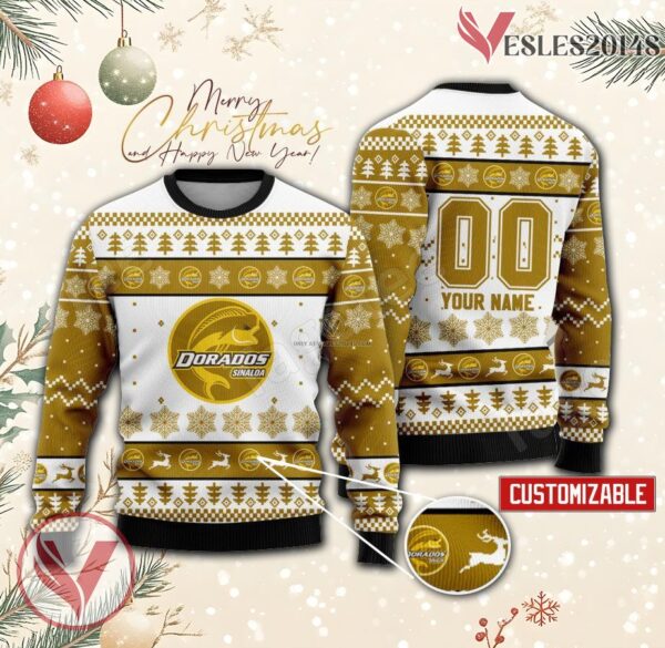 Dorados de Sinaloa Custom Ugly Christmas Sweater, Unique Gift For Fans - Vesles2014s