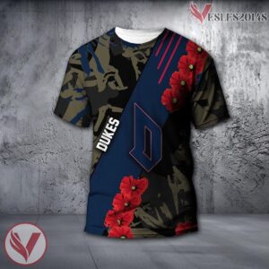 Duquesne Dukes NCAA With Red Poppy Flower 3D Shirt, Unique Gift For Fans - Vesles2014S
