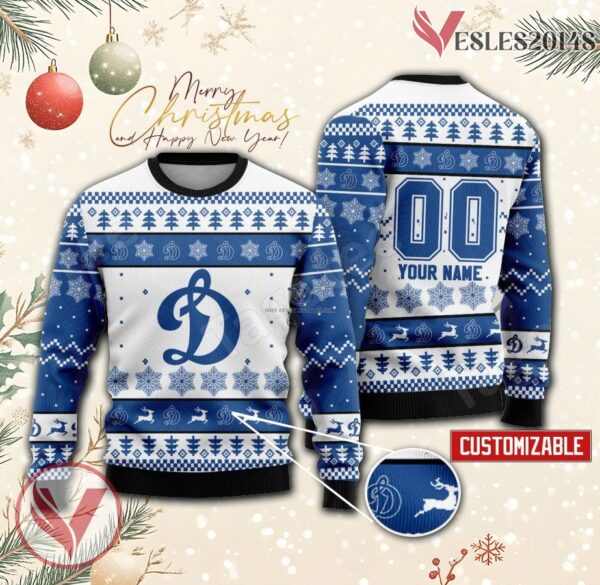 Dyn. Moscow Hockey Custom Ugly Christmas Sweater, Unique Gift For Fans - Vesles2014s