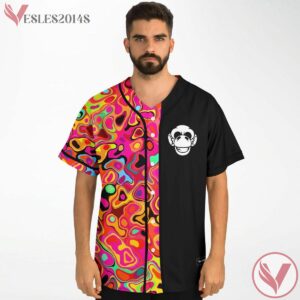 EDM Monkey Trippy Psychedelic  Rave Bonfire Baseball Jersey, Best Gift Ideas For Ravers - Vesles2014s
