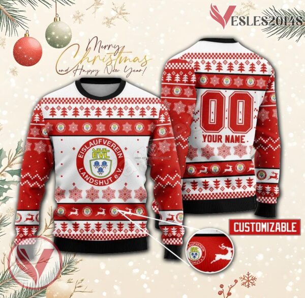 EV-Landshut Hockey Custom Ugly Christmas Sweater, Unique Gift For Fans - Vesles2014s